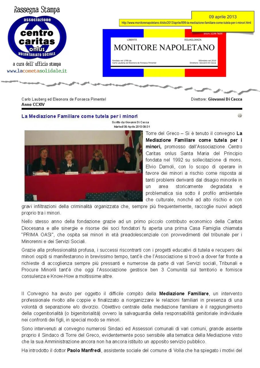 Anteprima: La mediazione familiare come tutela per i minori