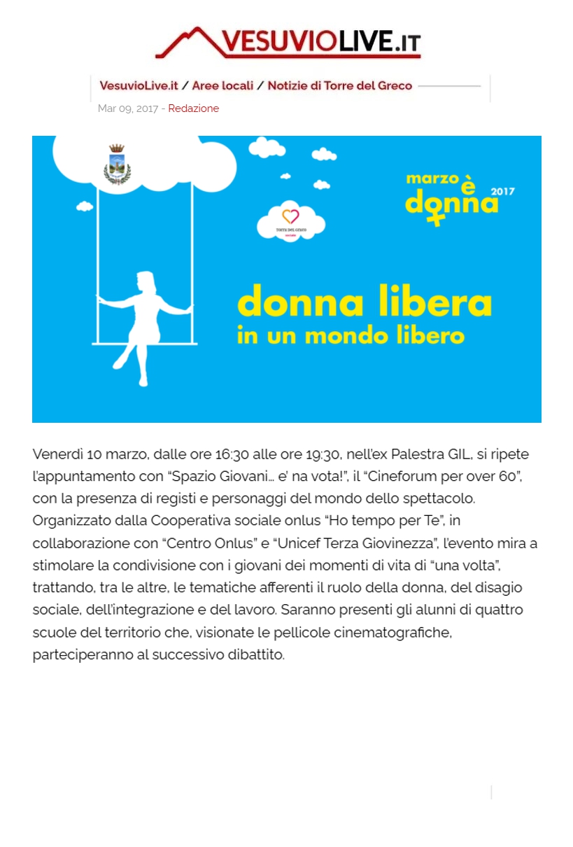 Anteprima: Donna libera in un mondo libero cineforum