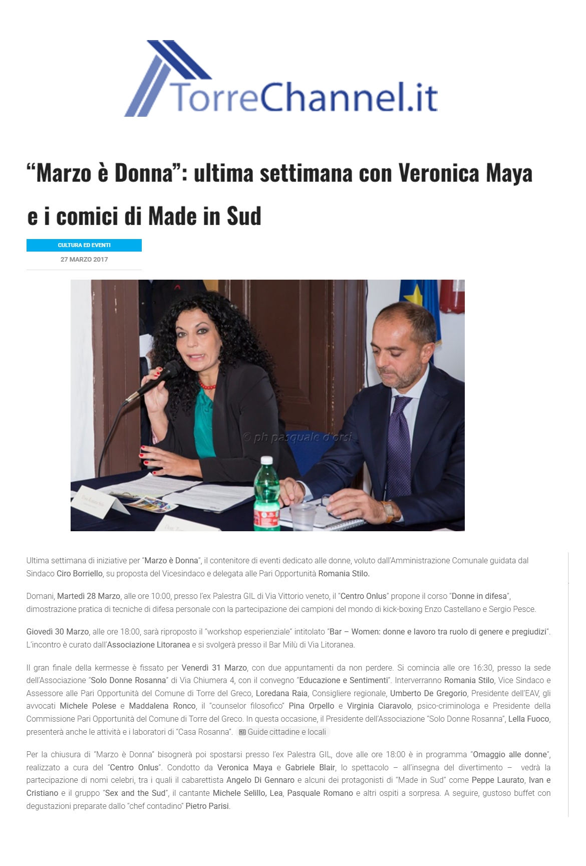 Anteprima: Marzo è Donna: ultima settimana con Veronica Maya e i comici di Made in Sud