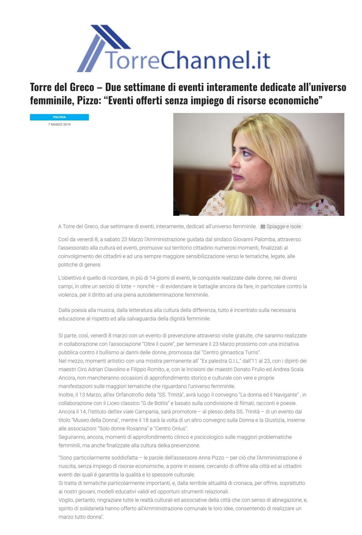 Anteprima: Due settimane di eventi interamente dedicate all’universo femminile