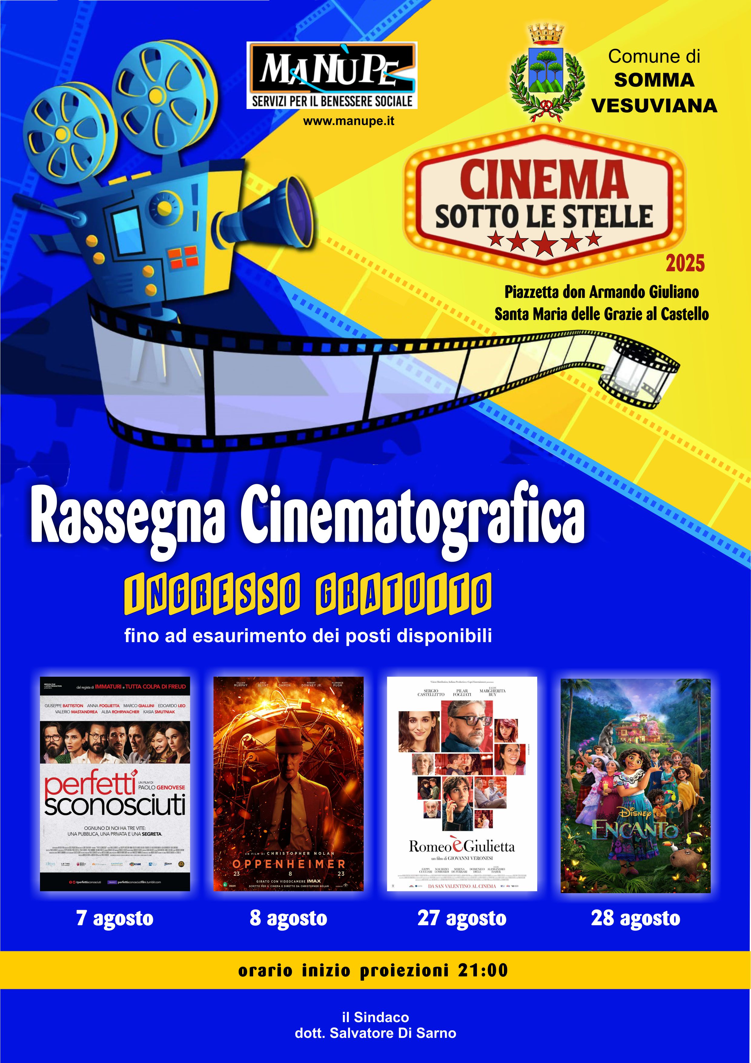 Cinema sotto le Stelle Rassegna cinematografica all'aperto Somma Vesuviana