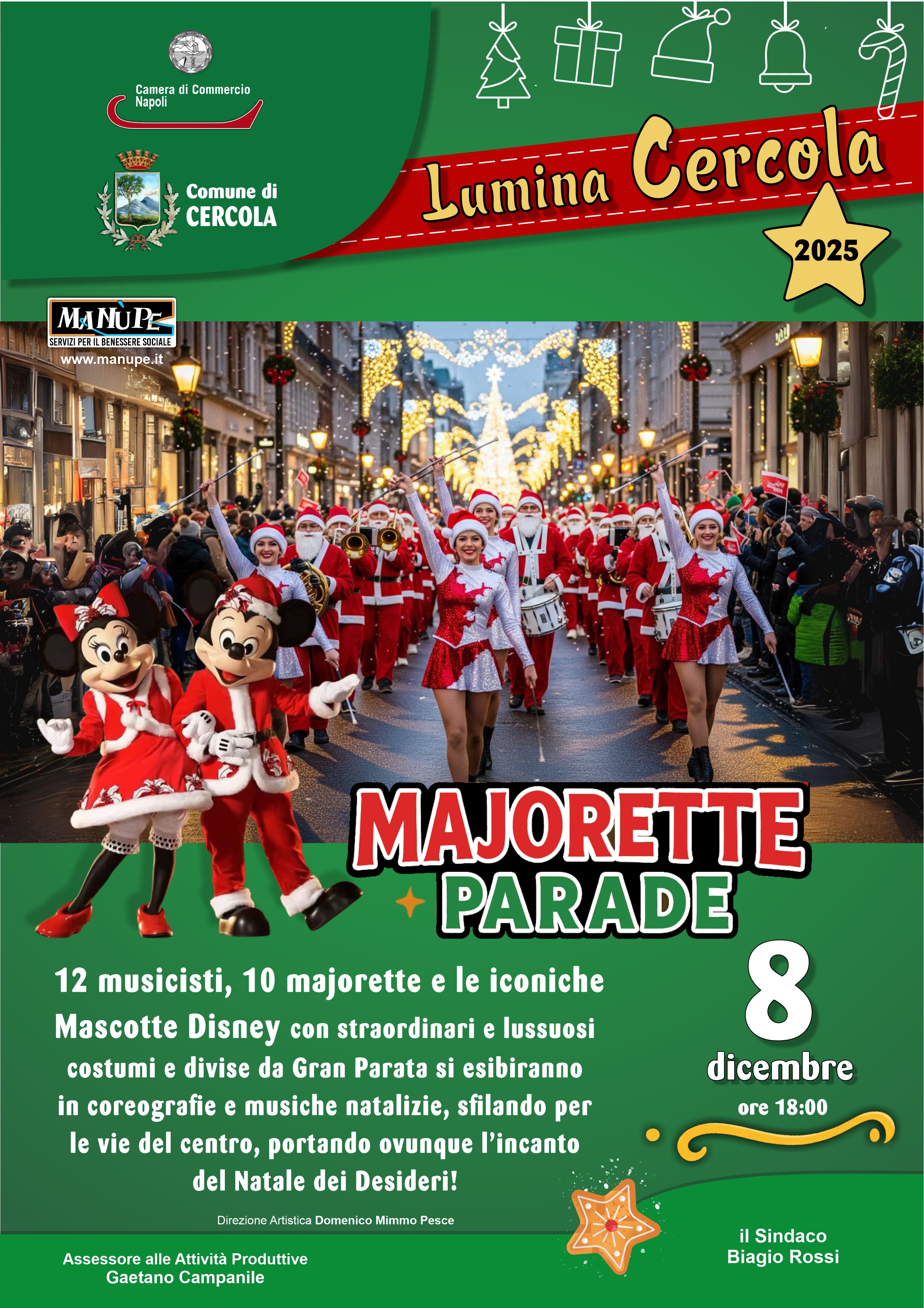 Parata Musicale con Majorette e accensione luminarie Lumina Cercola