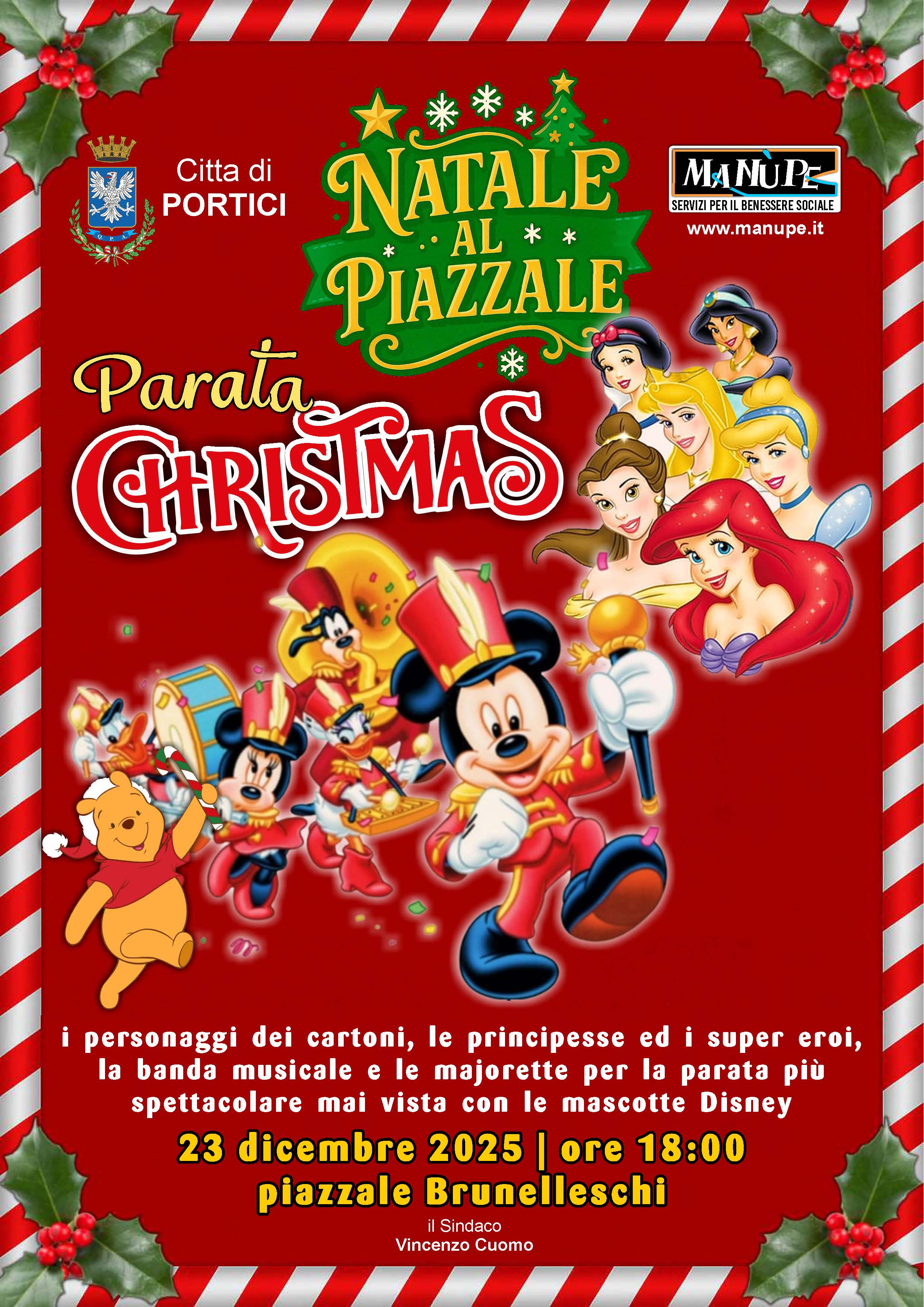Natale al Piazzale Parata Christmas Disney Portici